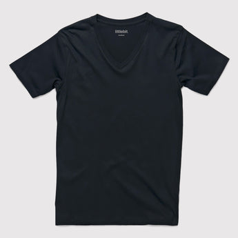 littlebit Basic Black V-Neck T-Shirt in Black