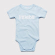 littlebit Logo Baby Blue Baby Jumpsuit Onesy - Front View