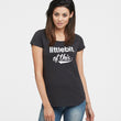 littlebit Womens Scoop Neck T-Shirt 'littlebit of this' in washed black