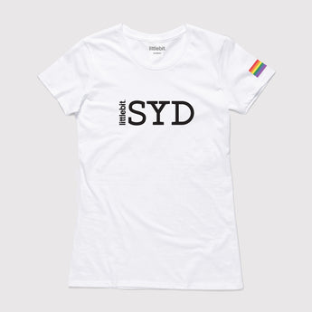 littlebit LGBTI Sydney Mardi Gras Crew Neck T-Shirt in white