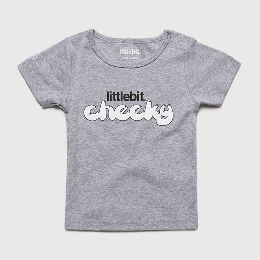 littlebit Cheeky Grey Baby T-Shirt - Front View