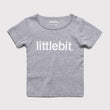 littlebit Logo Grey Marle Baby T-Shirt - Front View