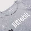 littlebit Logo Grey Marle Baby T-Shirt - Close Up View