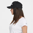 Black Baseball Cap on Girl Model - Side View