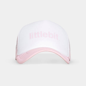 White & Pink littlebit Trucker Cap